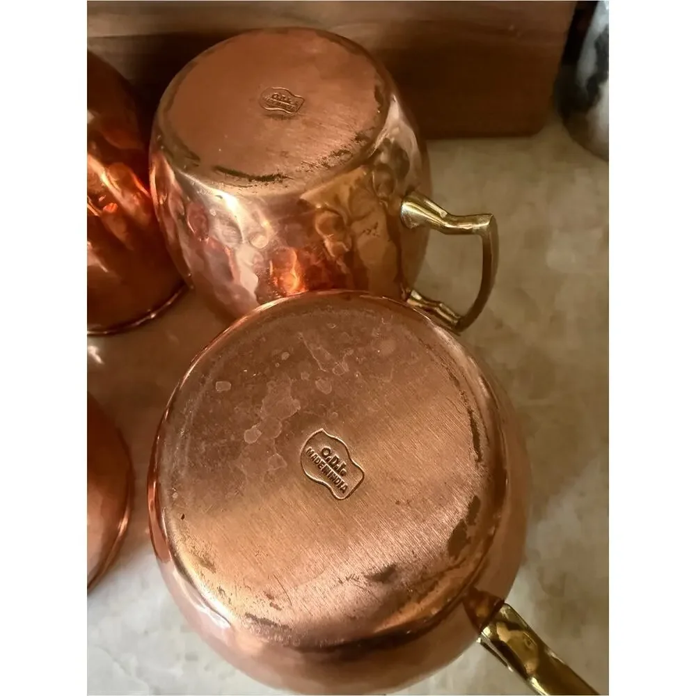 ODI Hammered Copper Mule Mugs x4